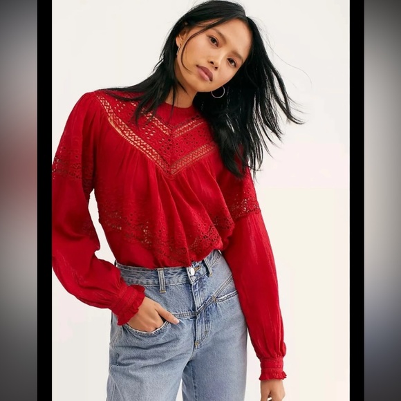 Free People Abigail Victorian Blouse - Picture 2 of 10